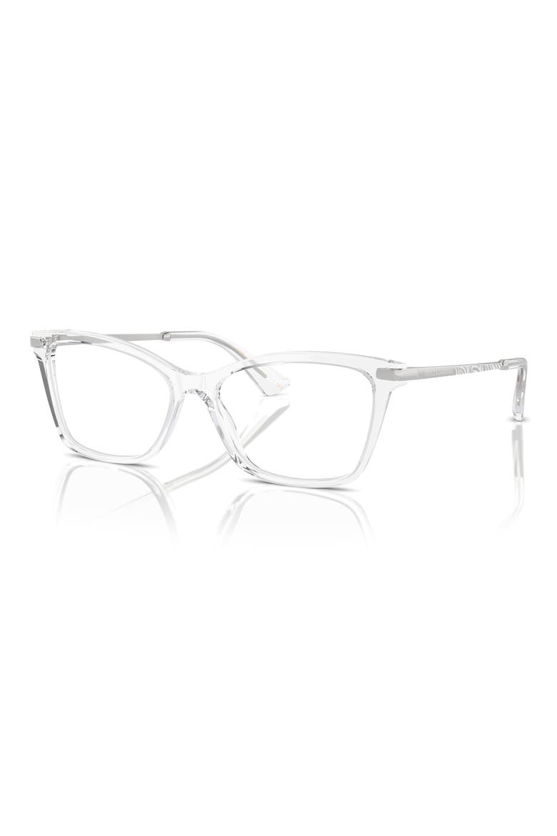 56mm Rectangular Optical Glasses, Alternate, color, CRYSTAL