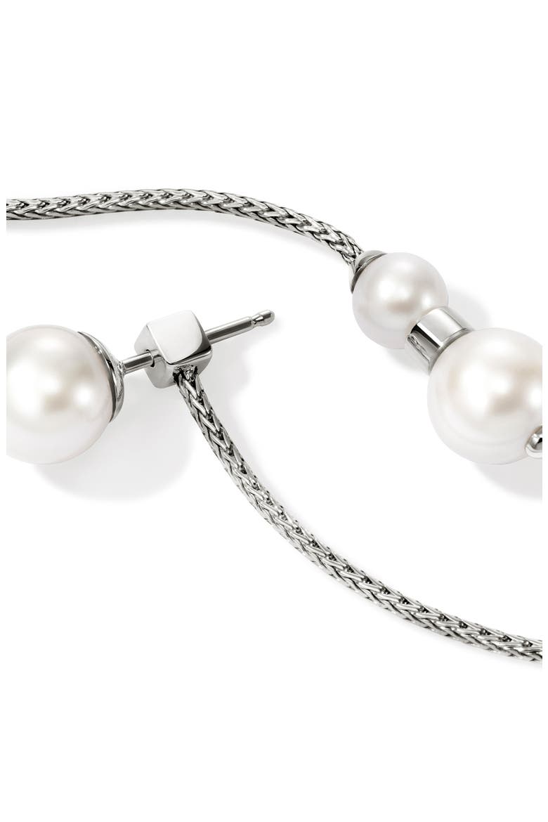 JH Essentials Pearl Front/Back Earrings, Alternate, color, SILVER/ PEARL