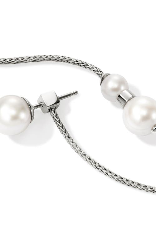 John Hardy Jh Essentials Pearl Front/back Earrings In Metallic