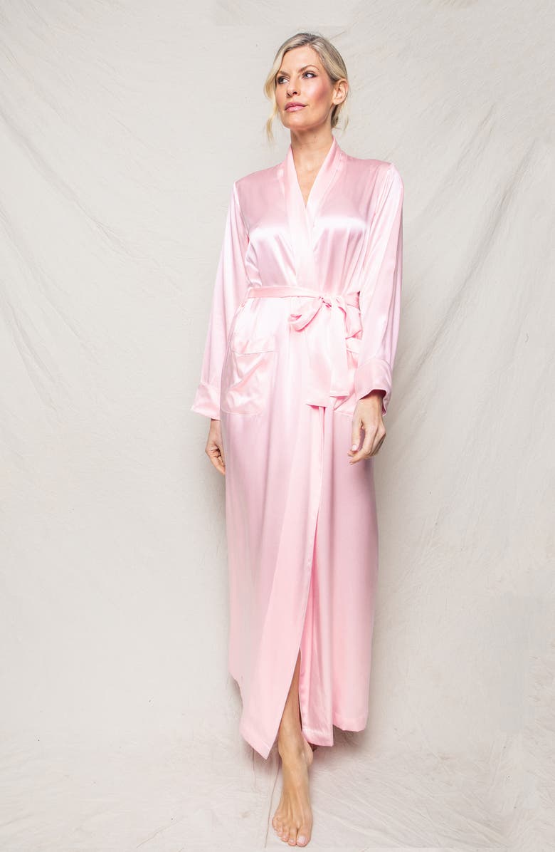 Petite Plume Silk Robe, Alternate, color, Pink