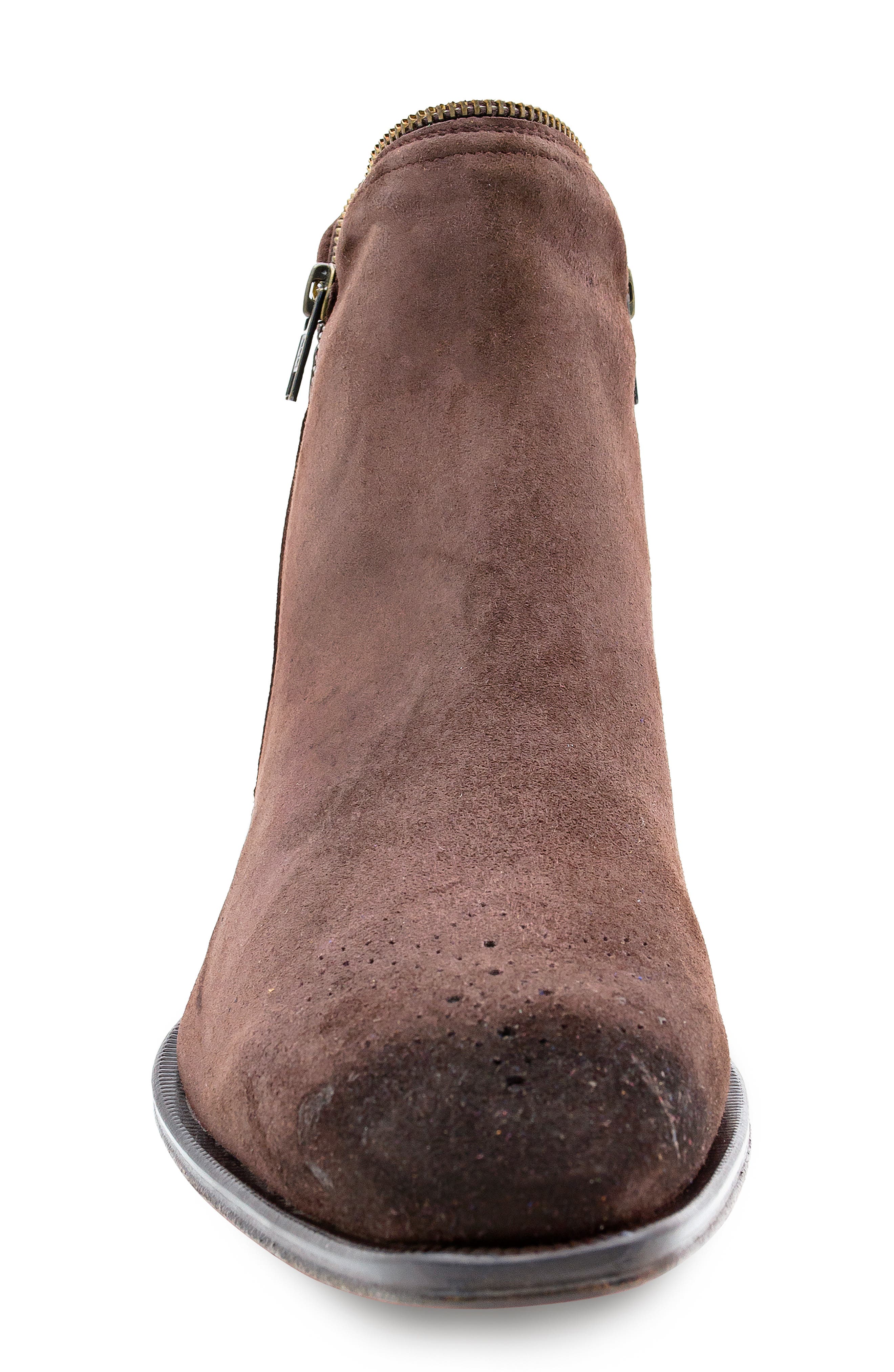 Moretti Suede Zip Boot, Alternate, color, BROWN