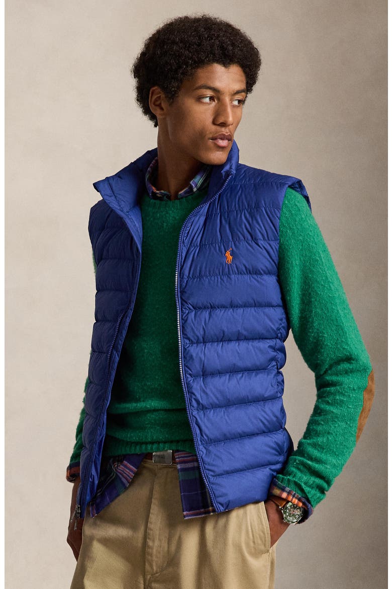 The Colden Water Repellent Packable Down Vest, Alternate, color, BLUE YACHT