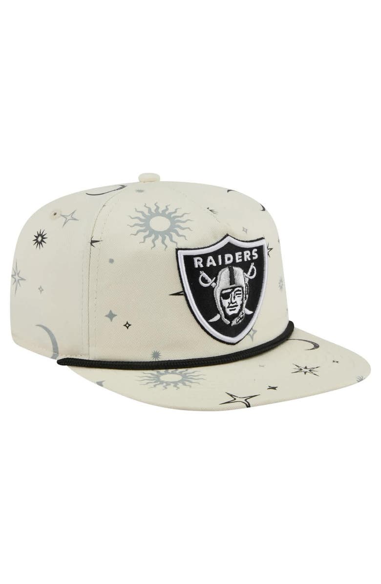 New Era Men's New Era Cream Las Vegas Raiders Celestial Golfer Adjustable Hat, Alternate, color, Cream