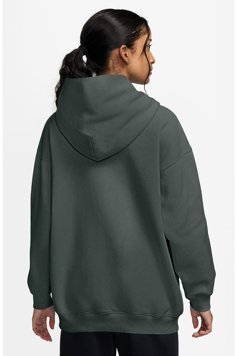 Kids' Sportswear Studio Oversize Fleece Hoodie, Alternate, color, CAMO GREEN/ WHITE