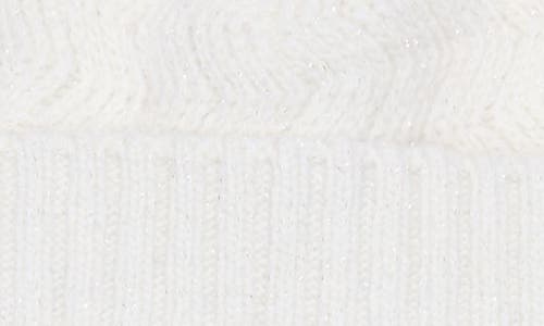 Missoni Metallic Zigzag Wool Blend Trapper Beanie In White