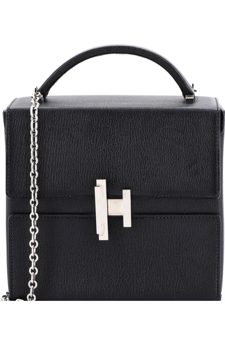 Pre-Owned Hermes Cinhetic Top Handle Bag Verso Chevre Mysore, Main, color, Noir
