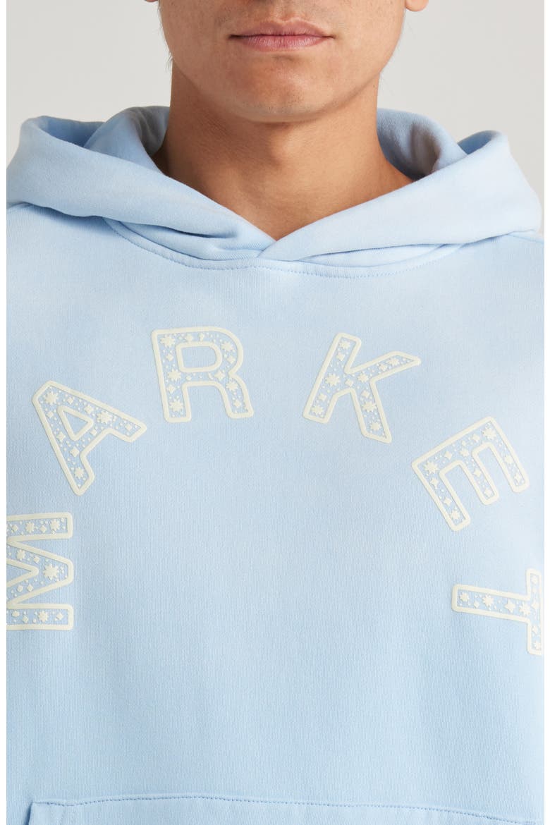 Starry Arc Logo Cotton Graphic Hoodie, Alternate, color, ICE BLUE