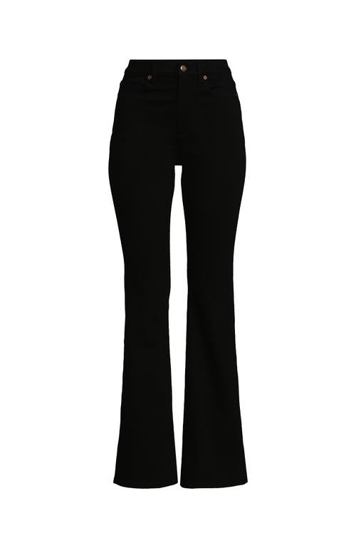 Lands' End Denim High Rise Skinny Flare Jeans In Black