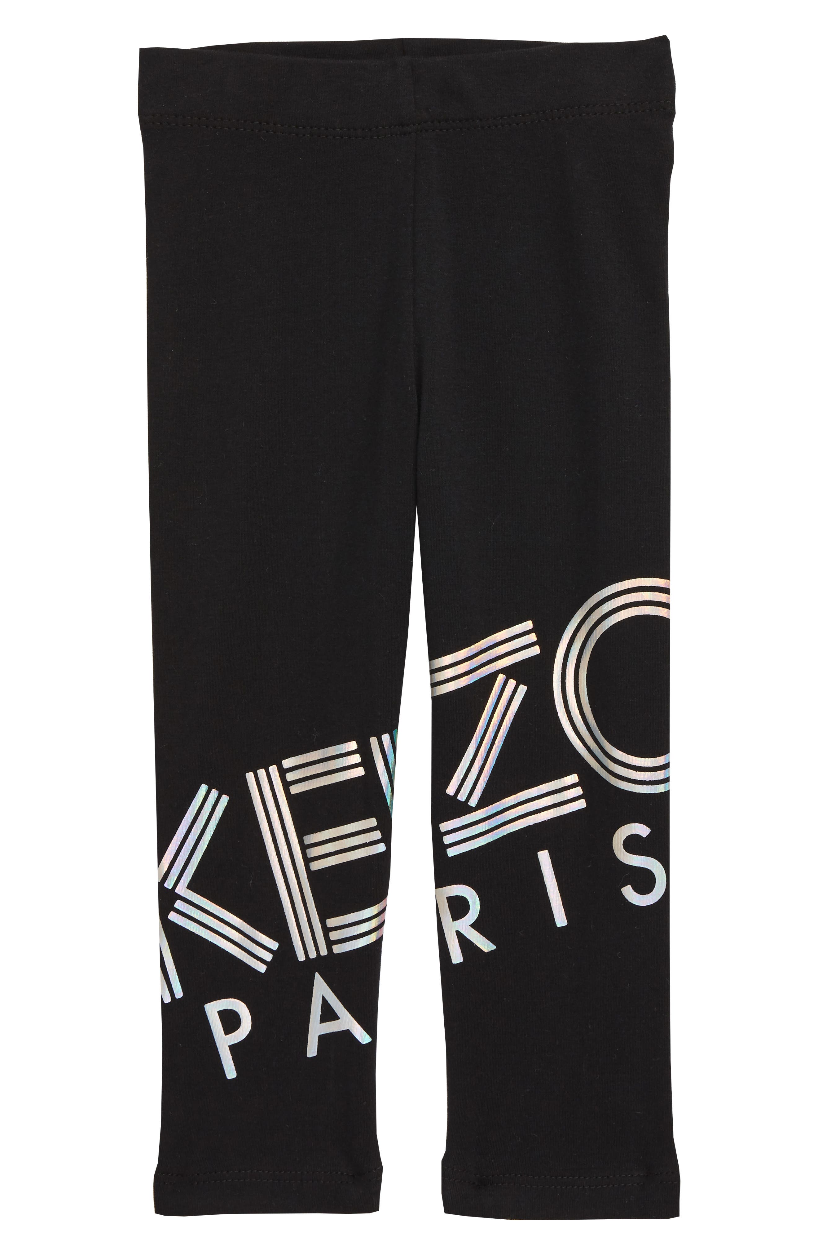 KENZO Holographic Logo Stretch Cotton Leggings | Nordstrom