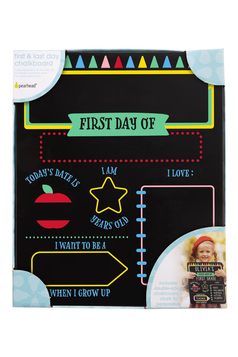 First Day Of School Chalkboard, Alternate, color, NO COLOR