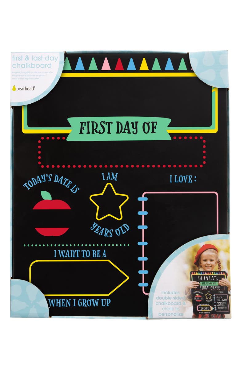 Pearhead First Day Of School Chalkboard, Alternate, color, 