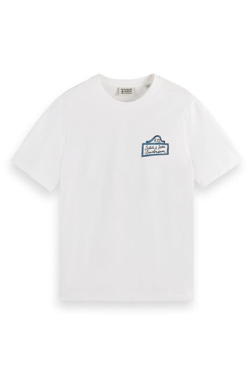 Scotch & Soda Crewneck Graphic T-shirt In Neutral