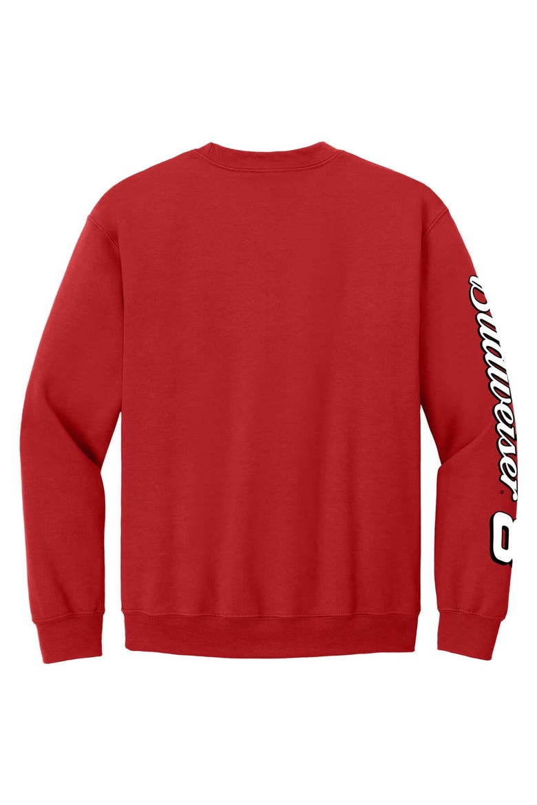 Men's JR Motorsports Official Team Apparel Red Dale Earnhardt Jr. Budweiser Car Pullover Sweatshirt, Alternate, color, Red