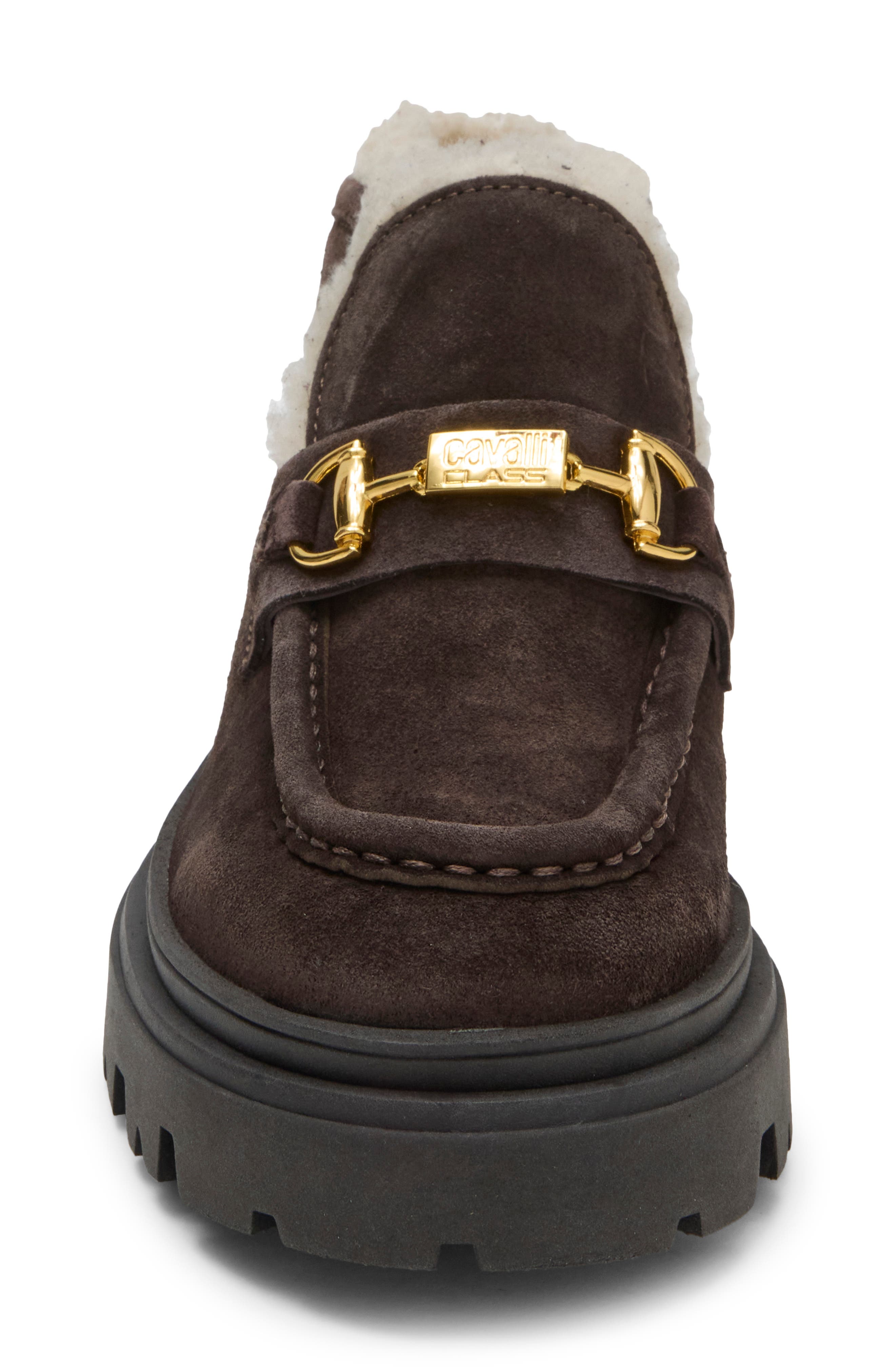 Leather Penny Loafer Boot, Alternate, color, BROWN