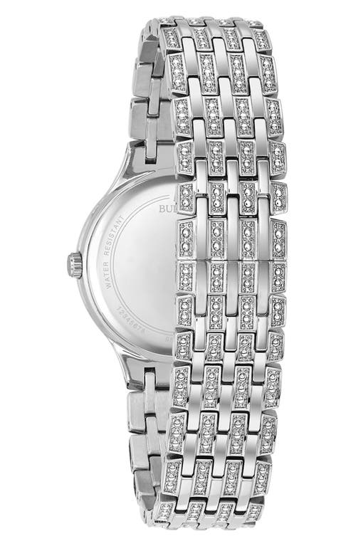 Bulova Swarovski® Crystal Bracelet Watch, 32mm In Silver