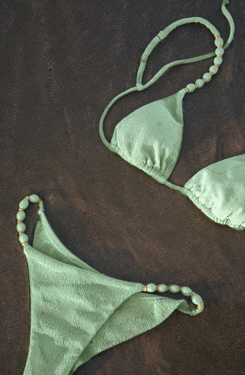 ViX Paula Hermanny Firenze Beaded Triangle Bikini Top, Alternate, color, 