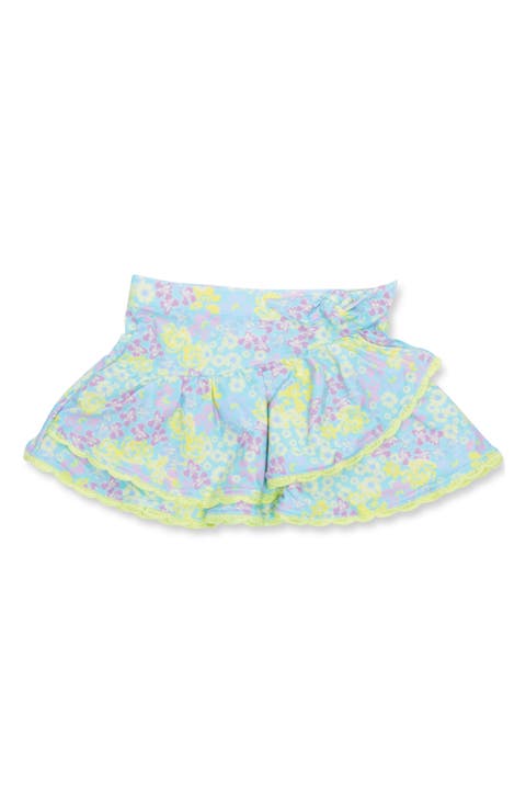 Kids' Watercolor Floral Cover-Up Skirt (Big Kid)