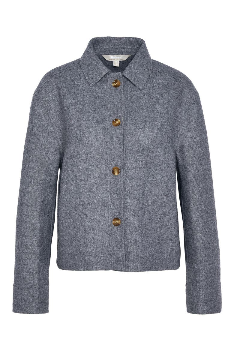 Emery Wool Blend Button-Up Shirt Jacket, Alternate, color, GREY MARL