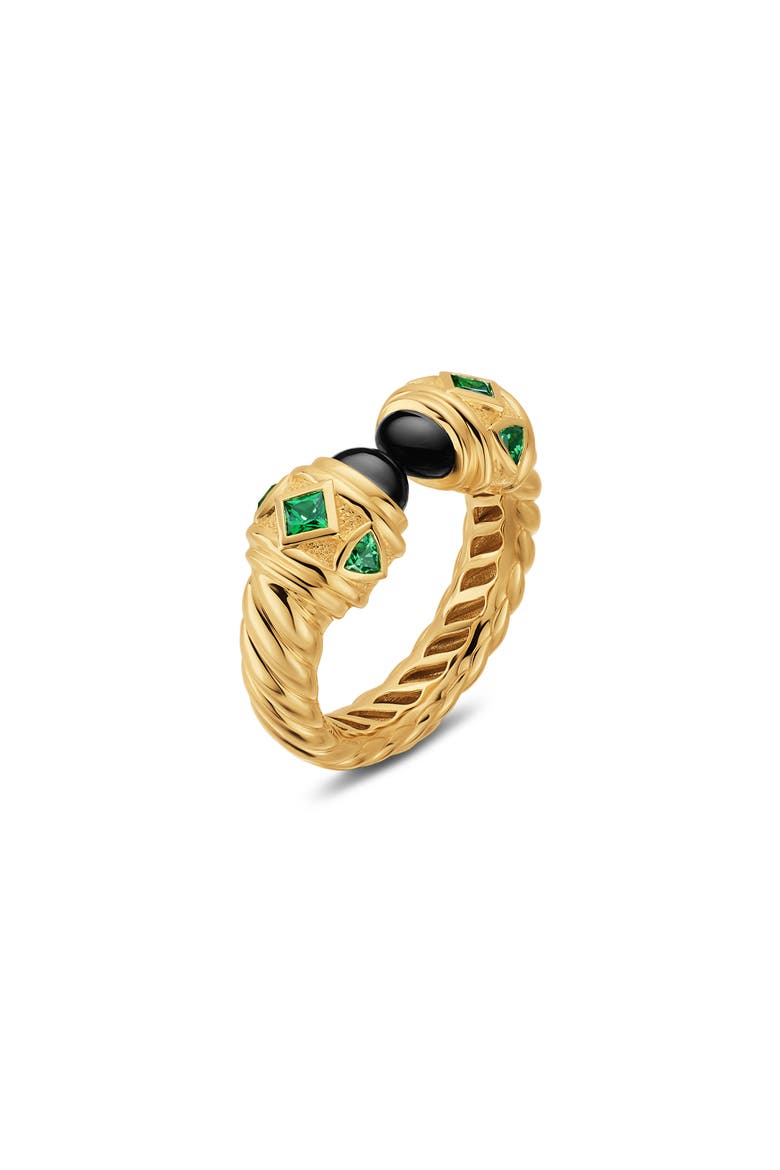Renaissance Color Ring in 18K Yellow Gold, Alternate, color, BLACK ONYX