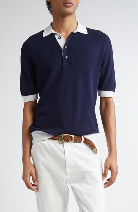 Cotton & Virgin Wool Polo Sweater