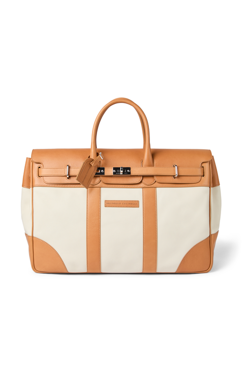 Calfskin and cowhide bag