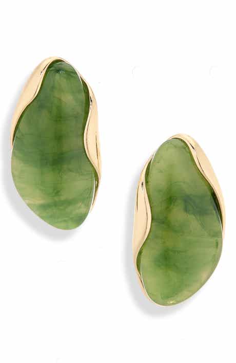 Statement Button Stud Earrings