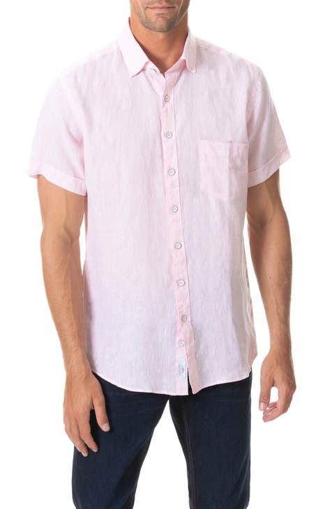 Ellerslie Short Sleeve Linen Button-Up Shirt