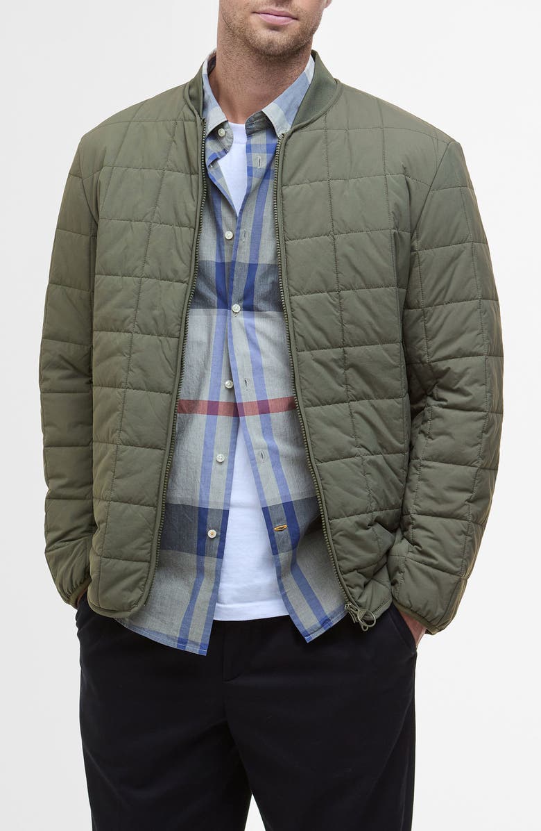 Barbour Elmstone Quilted Bomber Jacket, Main, color,