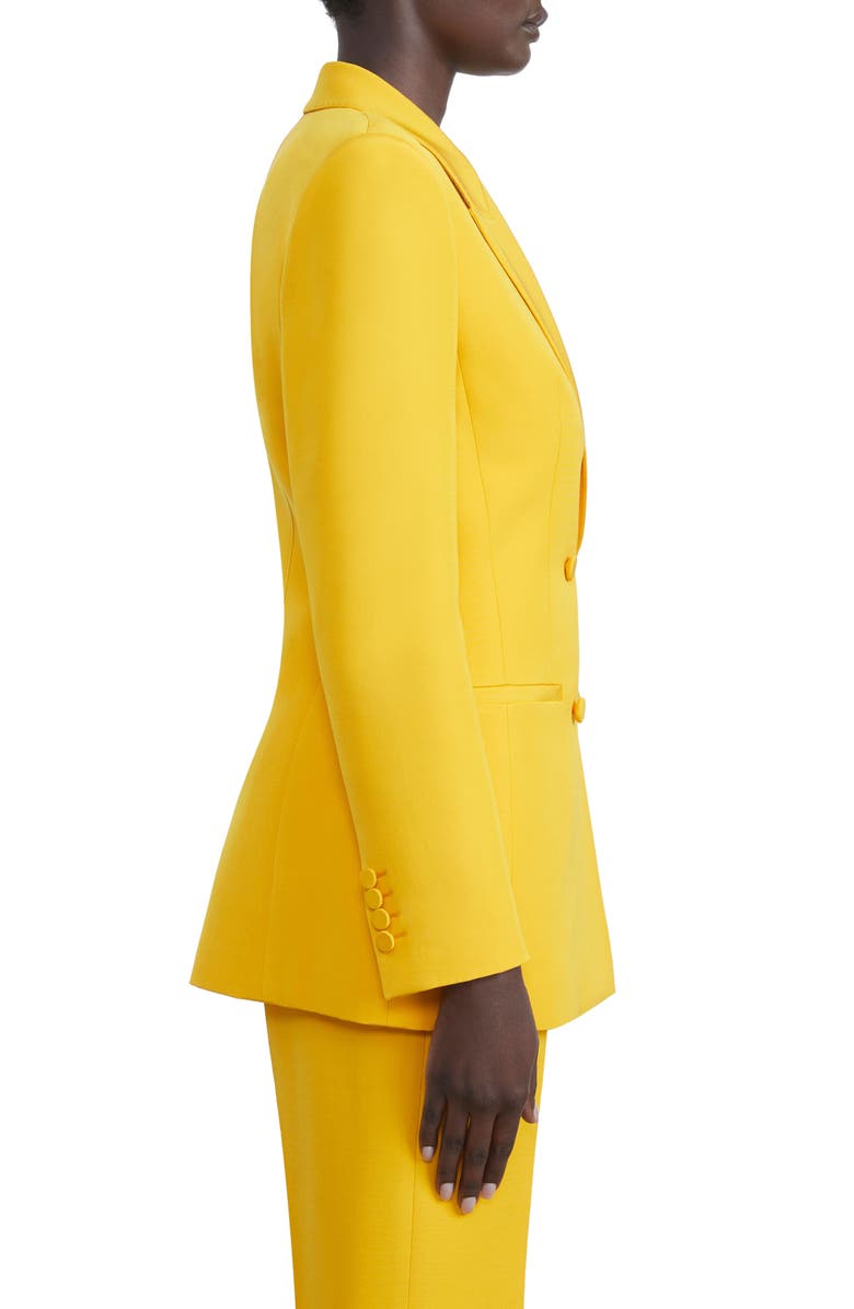 Lafayette 148 New York Fitted Double Breasted Wool & Silk Blazer, Alternate, color, 