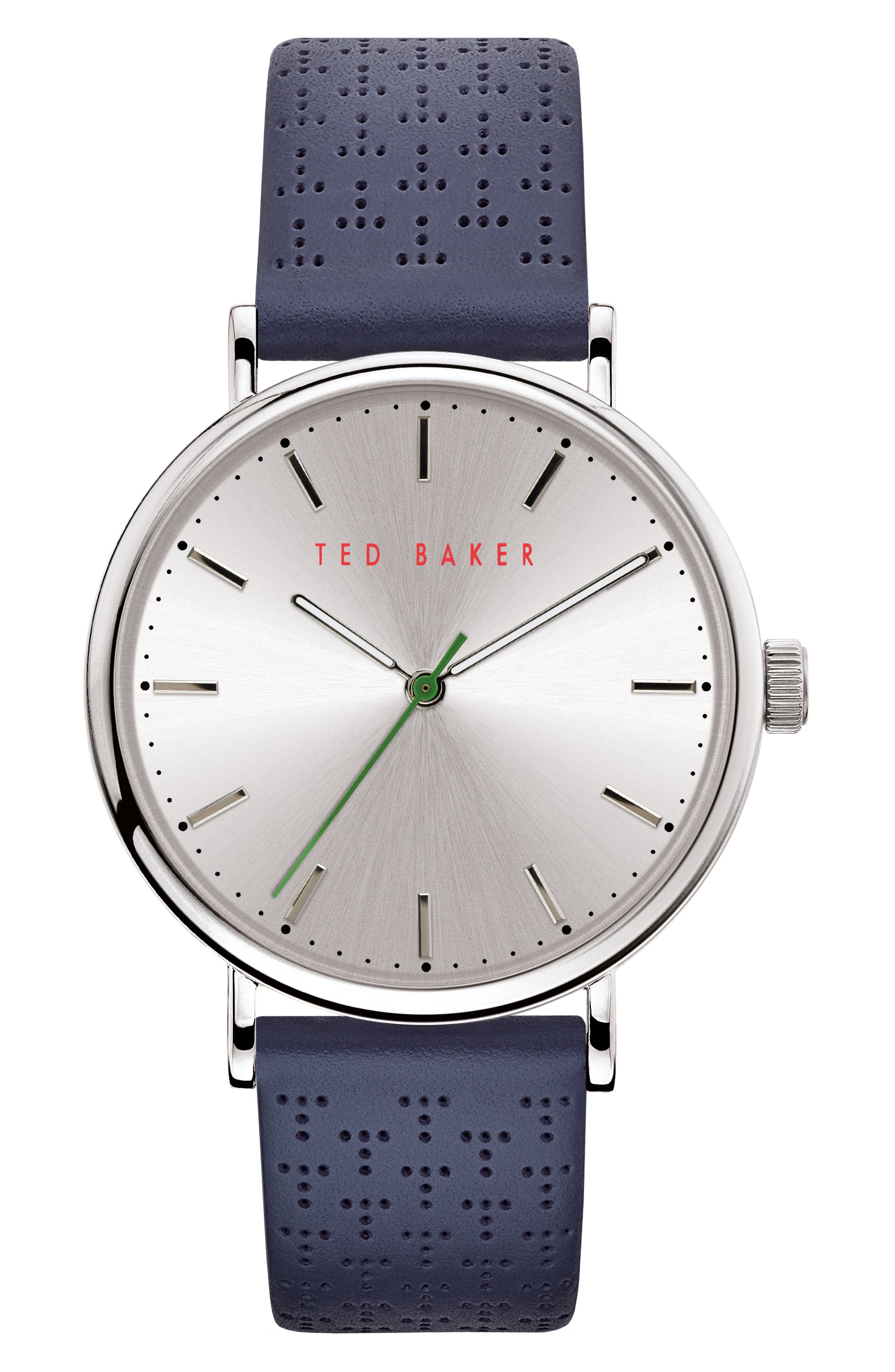 Ted Baker Three Hand Quartz Leather Strap Watch, 20mm
