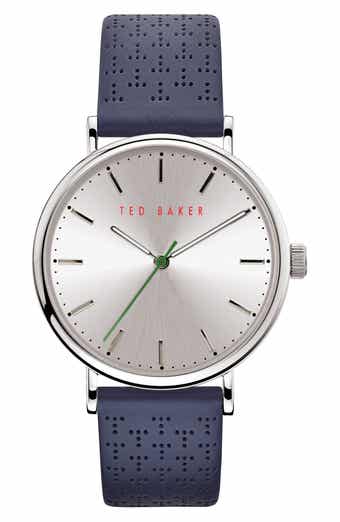 Ted Baker Three Hand Quartz Leather Strap Watch, 20mm
