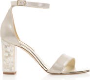 Freya Rose Martene Ankle Strap Pearl Heel Sandal