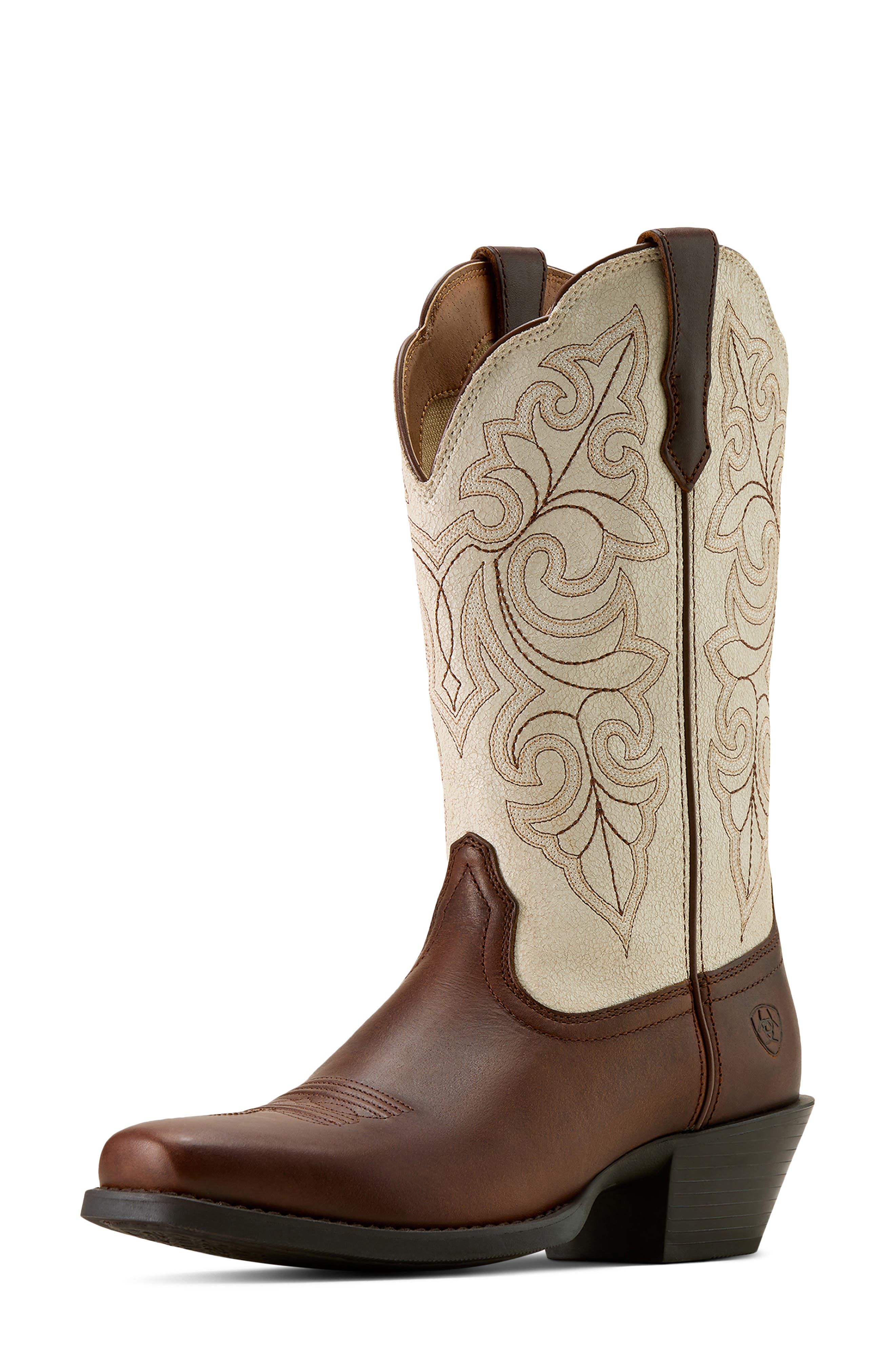 Ariat Round Up Square Toe Western Boot, Alternate, color, Vintage Caramel