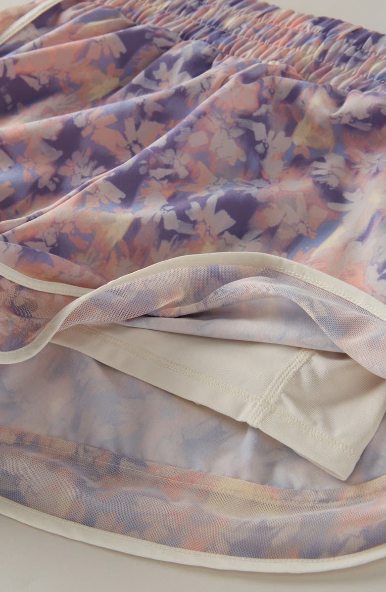 Zella Girl Kids' Rally Print Boxer Shorts, Alternate, color, Purple Haze Abstract Daisies