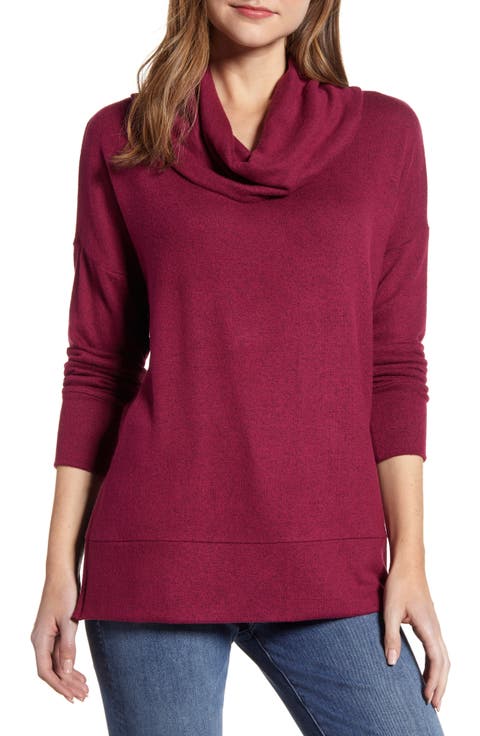 Cowl Neck Long Sleeve Top