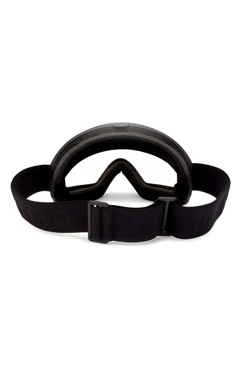 TOM FORD Polarized Ski Goggles, Alternate, color, Black / Amber Blue Mirror