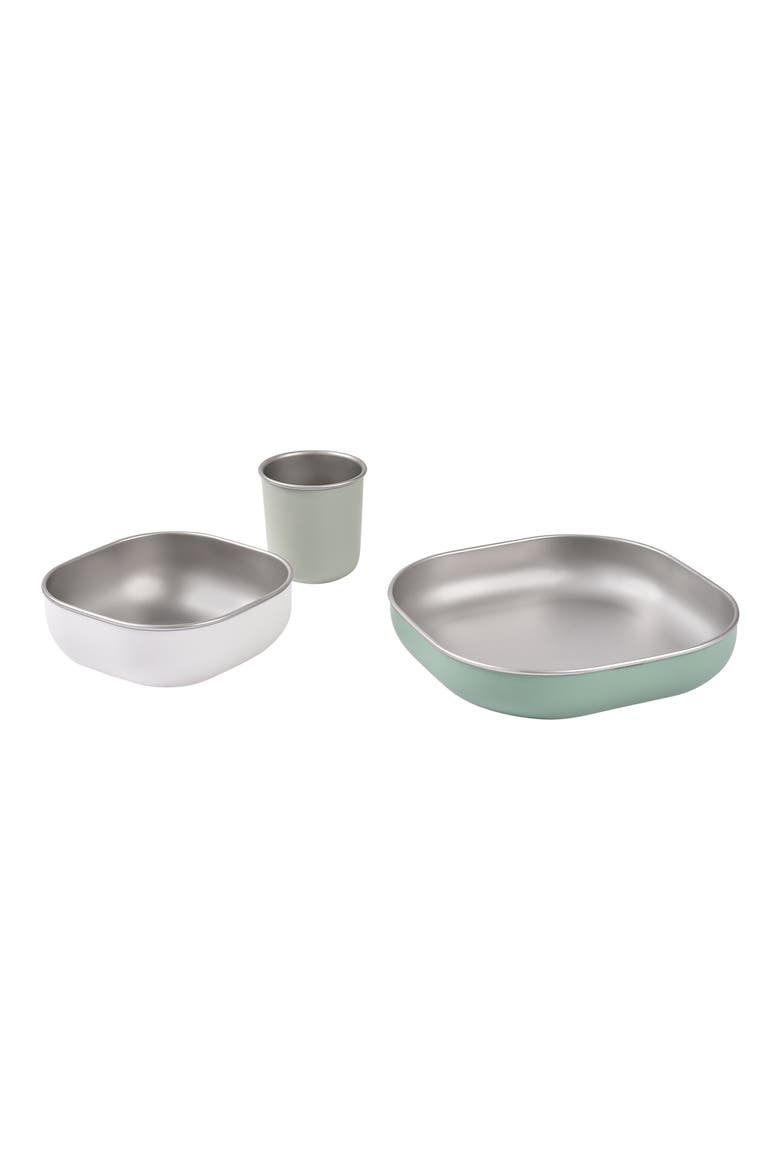 Stainless Steel Meal Set, Main, color, SAGE GREEN
