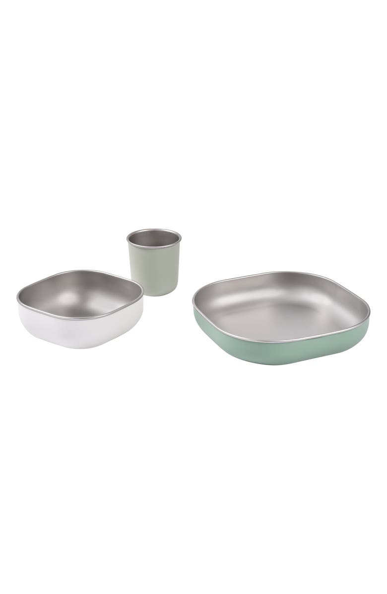 BEABA Stainless Steel Meal Set, Main, color, Sage Green