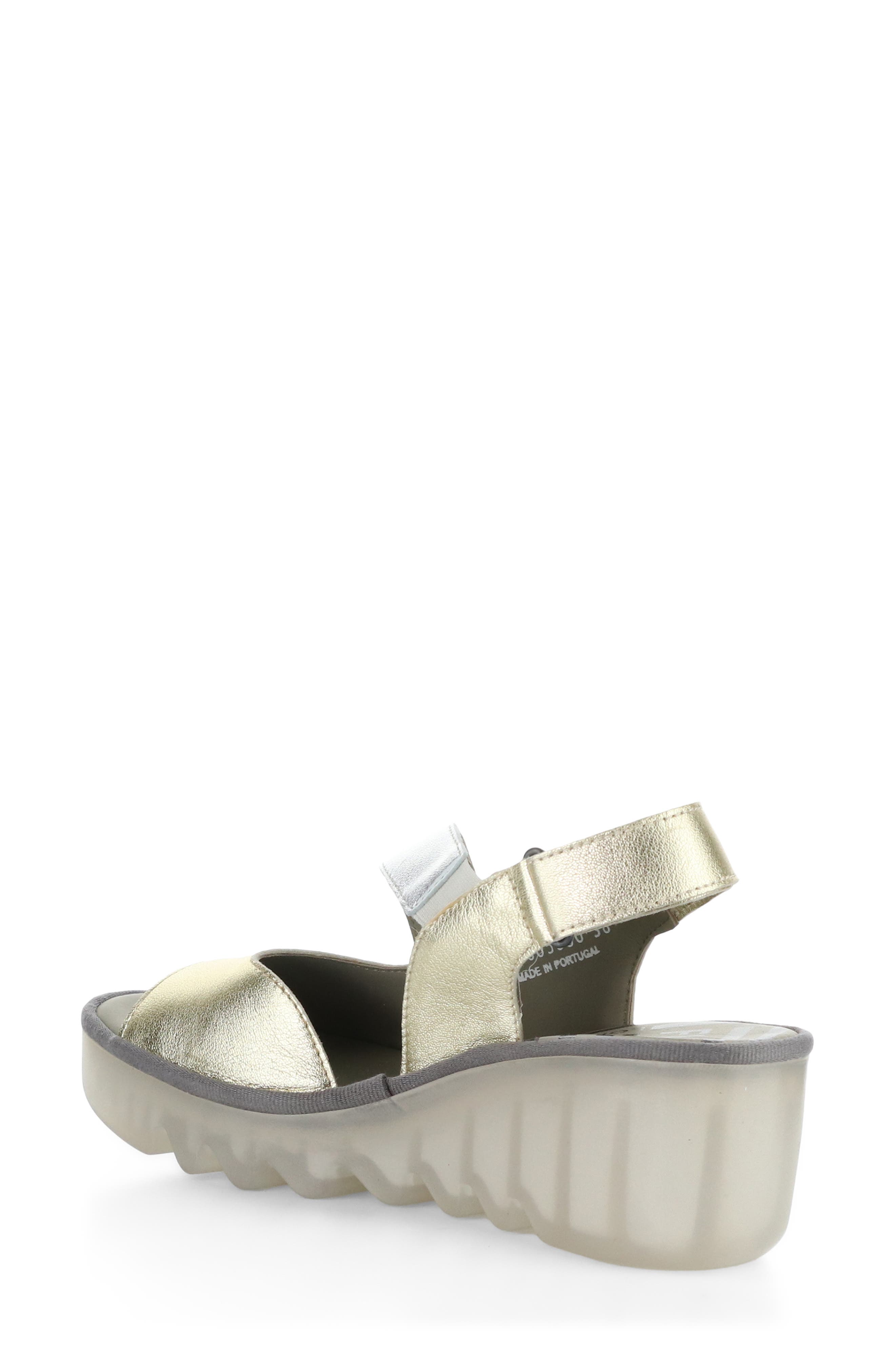 Basy Slingback Platform Wedge Sandal, Alternate, color, GOLD/ SILVER