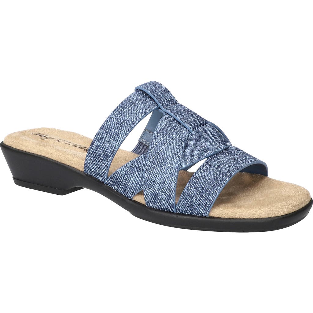 Shop Easy Street Lakeport Slide Sandal In Denim