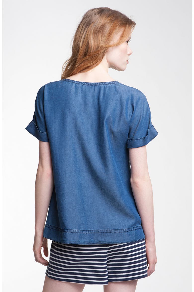 'Laurel' Chambray Tee, Alternate, color, INDIGO