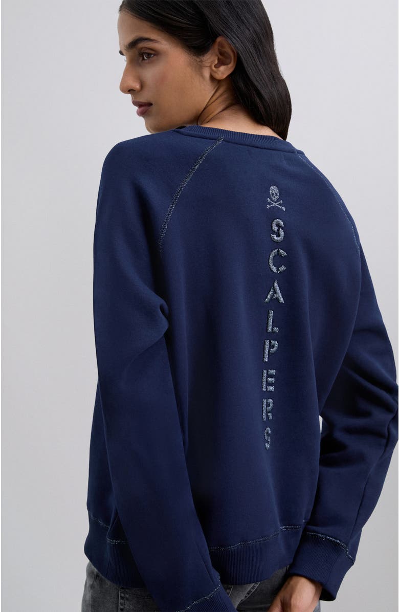Scalpers Verticallogo Sweater, Alternate, color, Navy