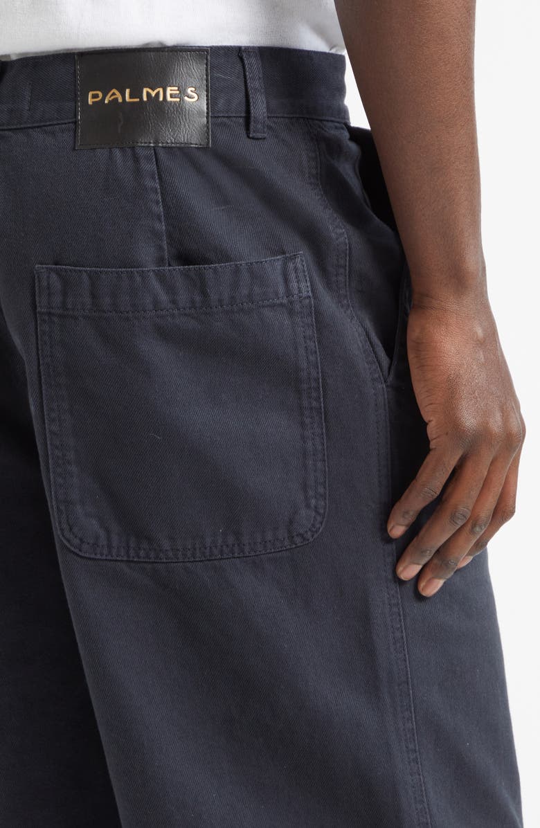 PALMES Coarse Cotton Twill Shorts, Alternate, color, Black