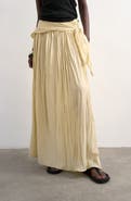 Topshop Sash Tie Crinkle Maxi Skirt