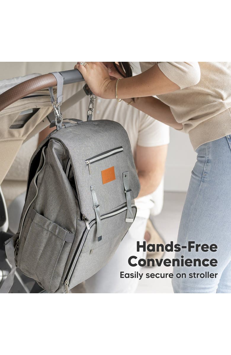 KeaBabies Explorer Diaper Bag, Alternate, color, Trendy Black