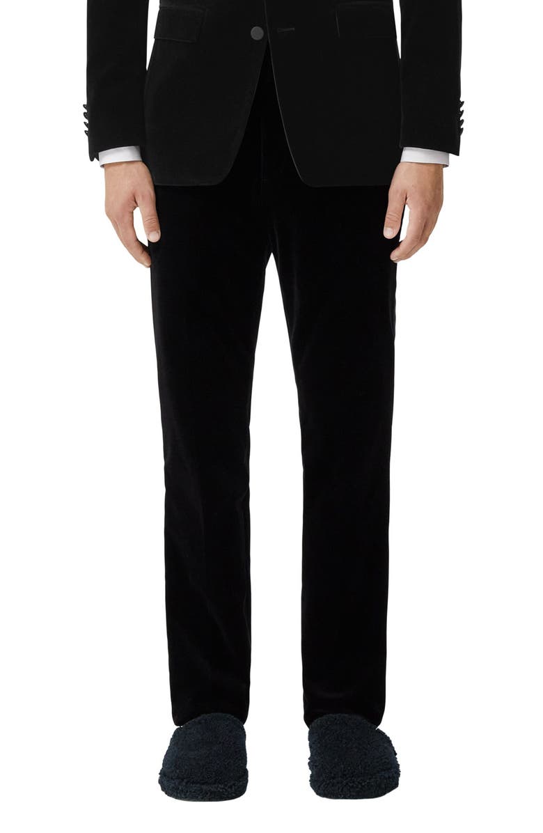 Burberry Velvet Tuxedo Trousers, Main, color,