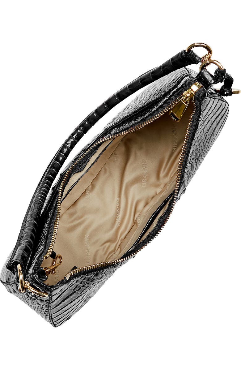 Brahmin Small Bekka Croc Embossed Leather Shoulder Bag, Alternate, color,