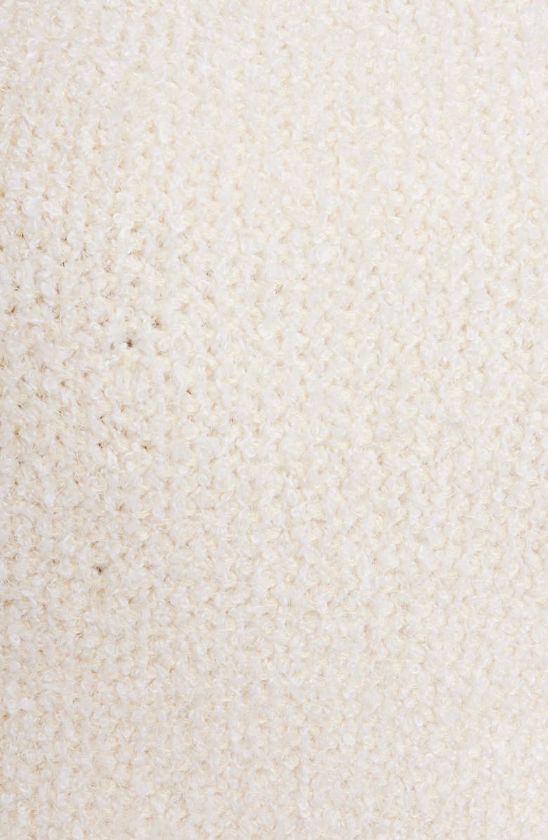 Chloé Fringe Trim A-Line Bouclé Miniskirt, Alternate, color, 