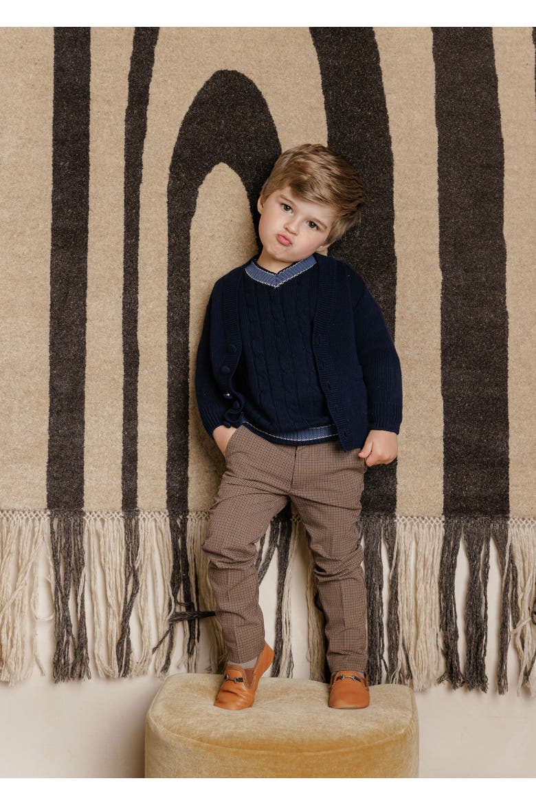 Looms Cable Knit Boys Collection - Sweater, Alternate, color, Navy/Blue
