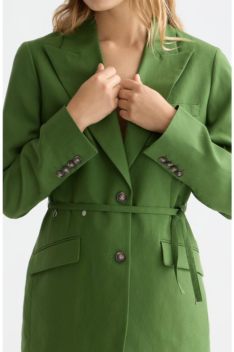 Charm Belted Blazer, Alternate, color, GARDEN GREEN